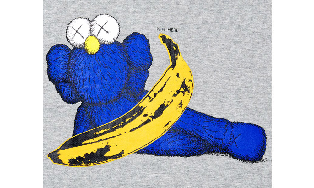 Imprimeu bluza gri Uniqlo KAWS Warhol