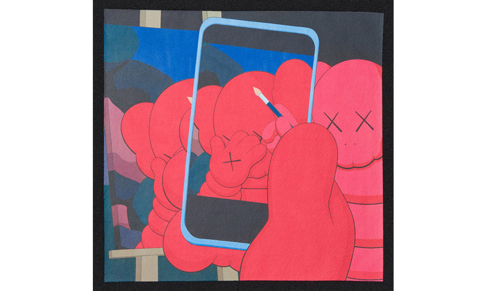 Imprimeu bluză neagră Uniqlo KAWS + Warhol