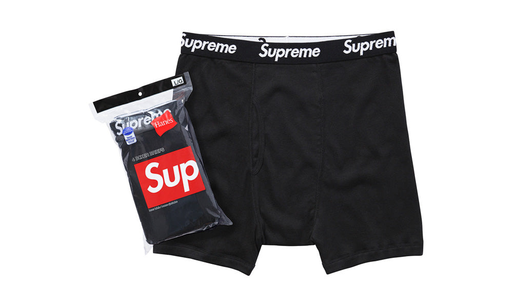 Set de 4 boxeri negri Supreme Hanes