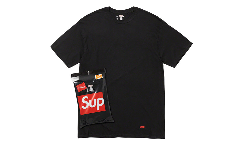 Tricouri Negre Supreme Hanes
