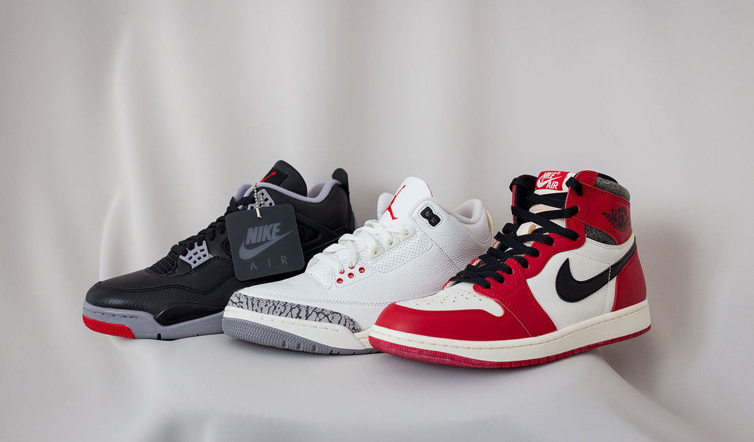 Jordan Reimagined - Jordan 1 Lost & Found, Jordan 3 White Cement, Jordan 4 Bred