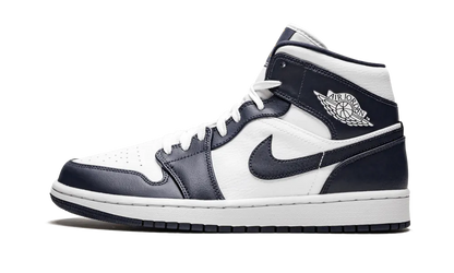 Jordan 1 Mid White Metallic Gold Obsidian imagine lateral