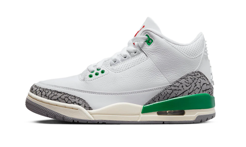 Jordan 3 Retro Lucky Green lateral