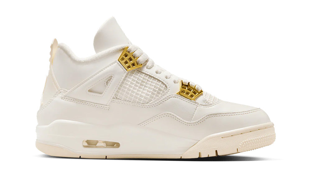 Jordan 4 Retro Metallic White & Gold Lateral