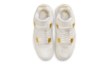 Jordan 4 Retro Metallic White & Gold Top