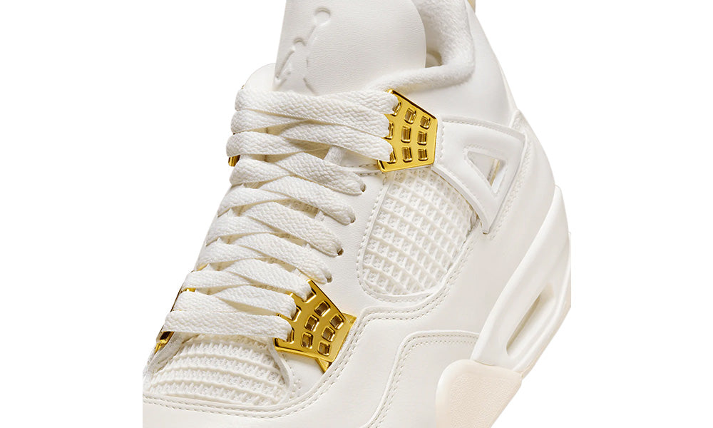 Jordan 4 Retro Metallic White & Gold Detalii