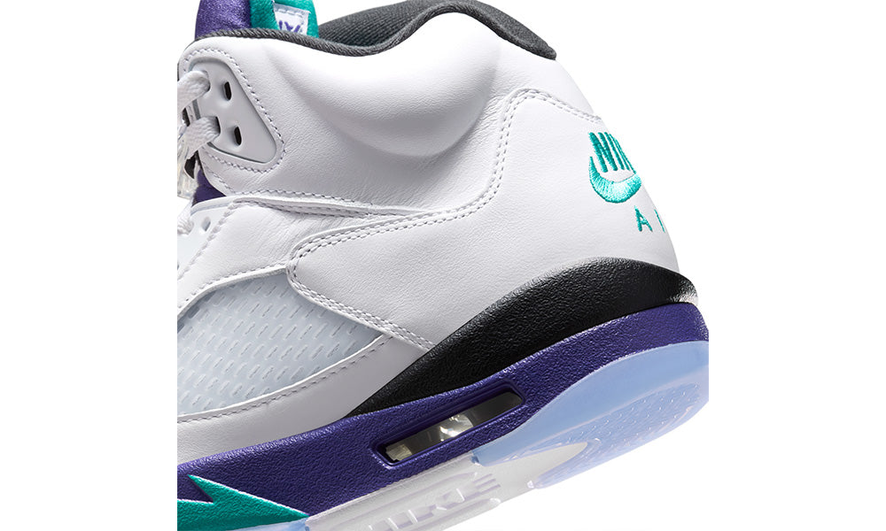 Detaliu Jordan 5 Retro Grape (2025)