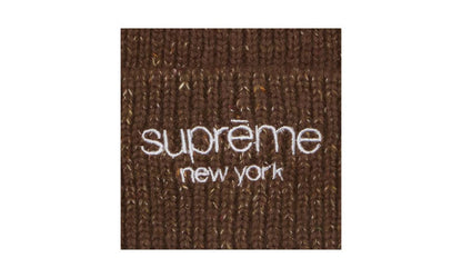 Supreme Rainbow Speckle Beanie Brown detaliu