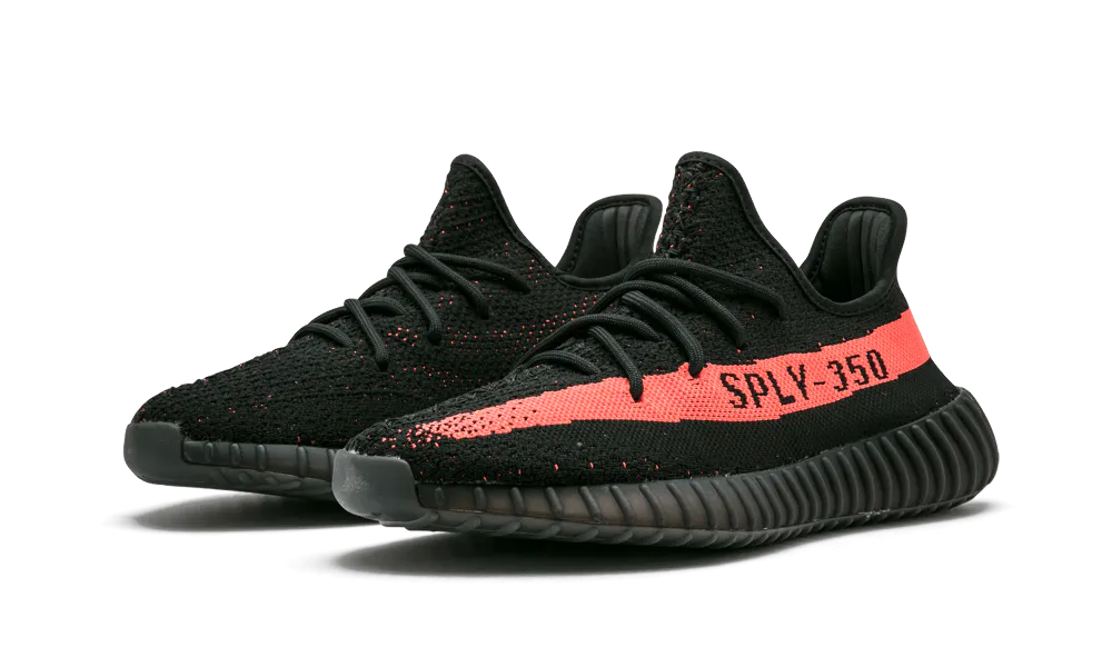 yeezy boost 350 core black red sneakers